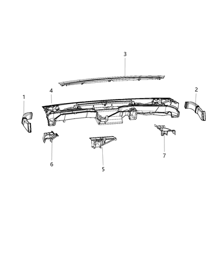 2020 Ram ProMaster 2500 Ducts Front Diagram