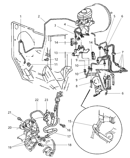 1998 Jeep Cherokee Valve-Proportioning Diagram for 52008549