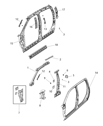 2020 Ram 3500 Front Aperture Panel Diagram 1