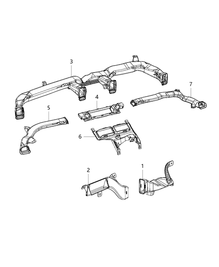 2020 Ram 5500 Ducts, Front Diagram