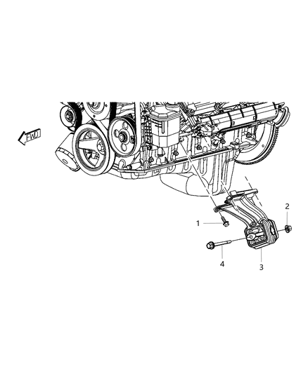 2016 Ram 3500 Engine Mounting Left Side Diagram 1