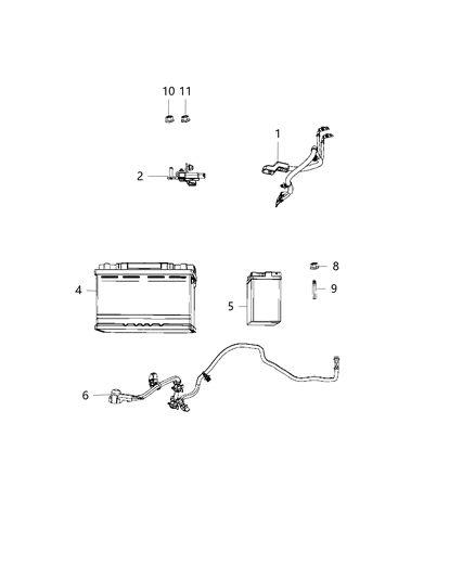 2021 Jeep Wrangler Wiring, Battery Diagram 1