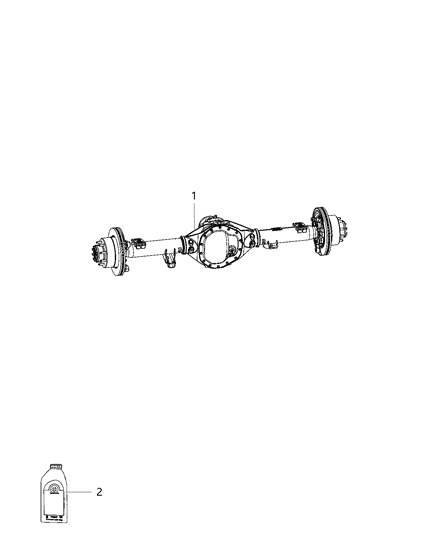 2020 Ram 3500 Axle Assembly, Rear Diagram