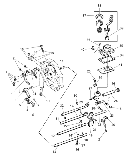 1997 Jeep Cherokee Pin-Reverse Diagram for 83500635
