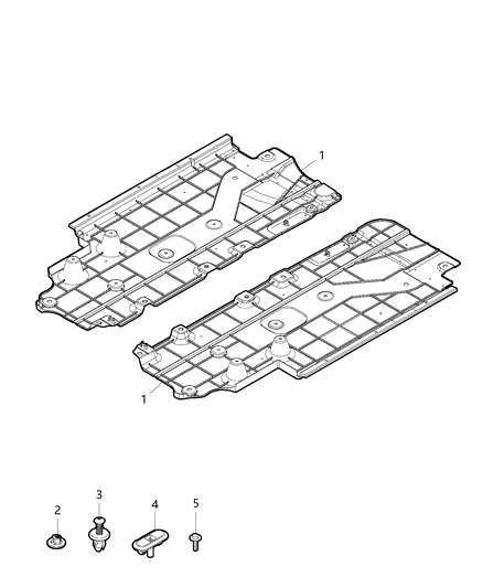 2020 Ram ProMaster City Underbody Shields Diagram