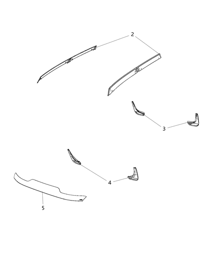 2018 Jeep Renegade Conversion Kit, Exterior Diagram 1