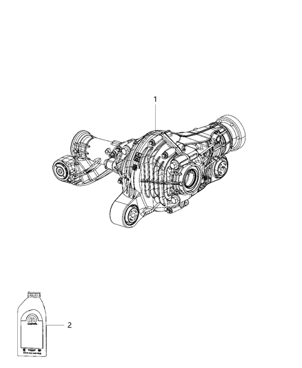 2021 Dodge Durango Axle Assembly, Front Diagram