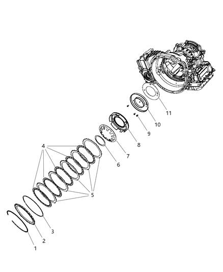 2018 Dodge Journey Low / Reverse Clutch Diagram 1