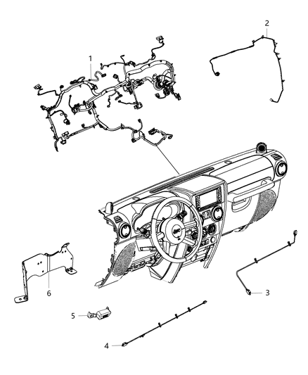 2018 Jeep Wrangler Wiring-Instrument Panel Diagram for 68234727AF