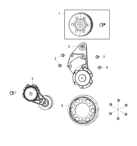 2020 Ram 3500 Pulley & Related Parts Diagram 2