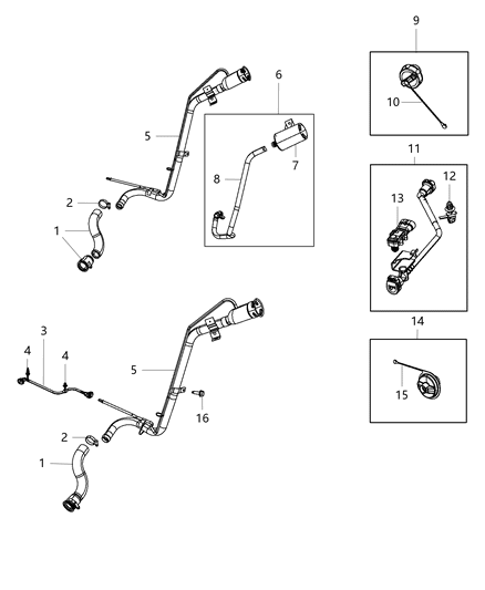 2018 Dodge Journey Fuel Tank Filler Tube Diagram