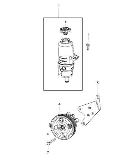 2020 Ram 3500 Power Steering Pump & Reservoir Diagram