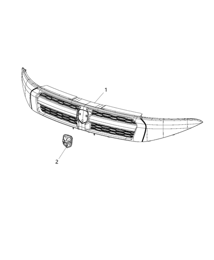 2016 Ram ProMaster City Grille Diagram