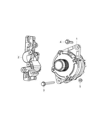 2018 Dodge Journey Generator/Alternator & Related Parts Diagram 1