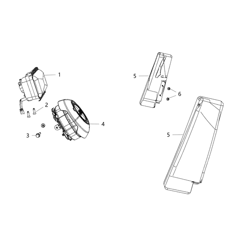 2021 Jeep Gladiator Air Bag, Front Diagram