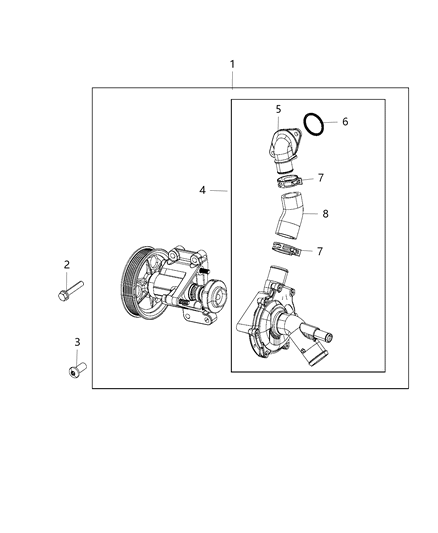 2016 Jeep Renegade Water Pump & Related Parts Diagram 1