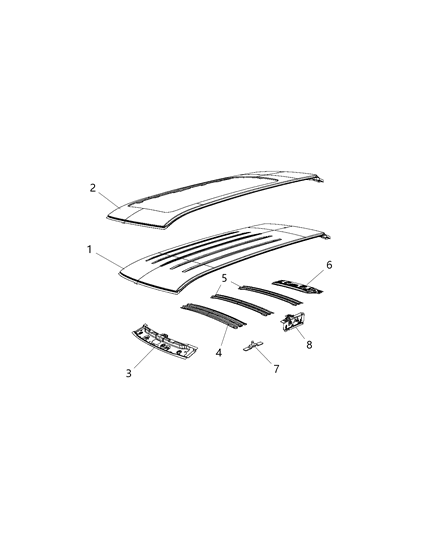 2019 Jeep Compass Bow-Roof Diagram for 68243790AA