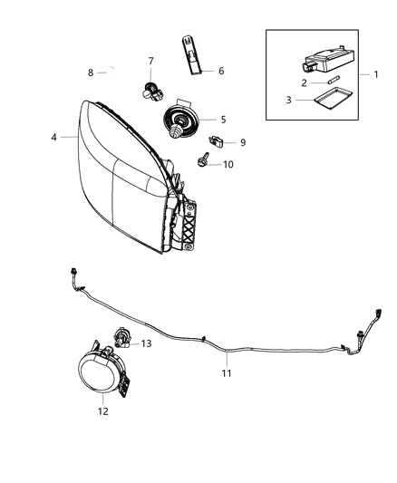 2017 Ram 2500 Park And Turn Headlamp Diagram for 68088549AC