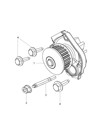 2016 Jeep Renegade Water Pump & Related Parts Diagram 2
