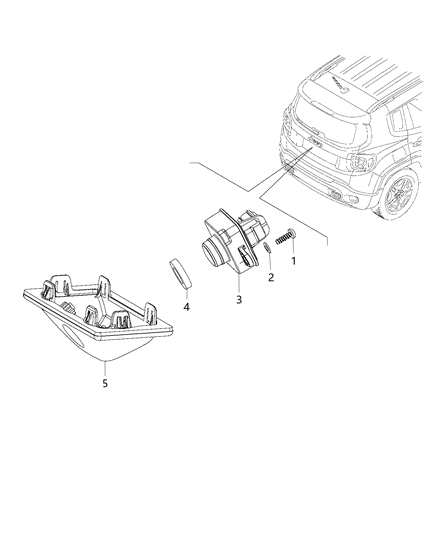 2020 Jeep Renegade Camera-Rear View Diagram for 68509056AA