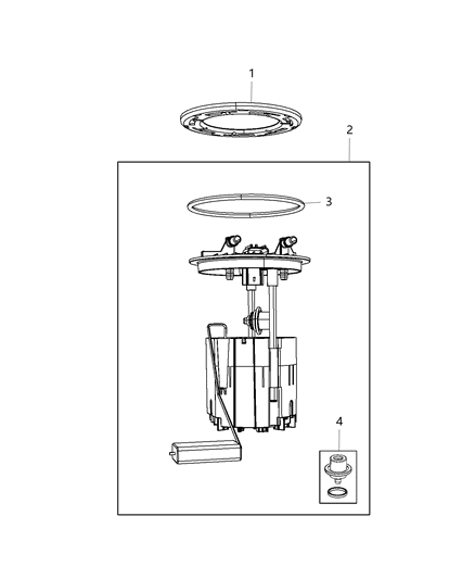 2020 Dodge Grand Caravan Fuel Pump & Sending Unit Diagram