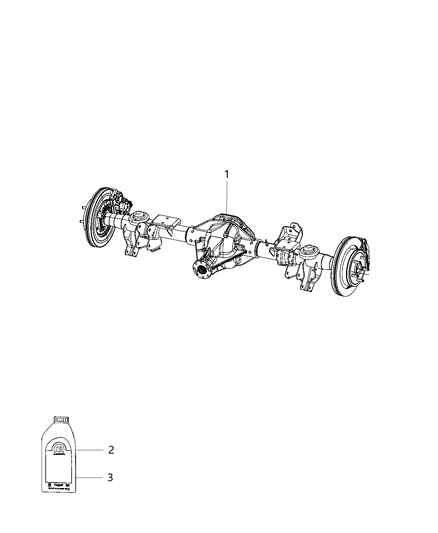 2020 Ram 1500 Axle-Rear Complete Diagram for 68272083AG