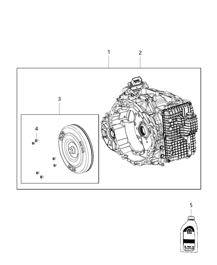2015 Jeep Cherokee Trans-With Torque Converter Diagram for R8277271AA