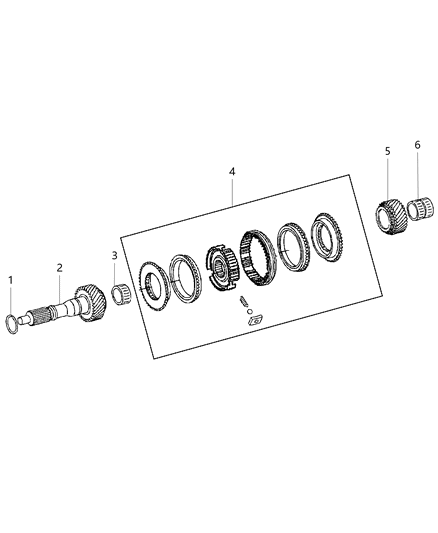 2018 Jeep Wrangler Input Shaft Assembly Diagram