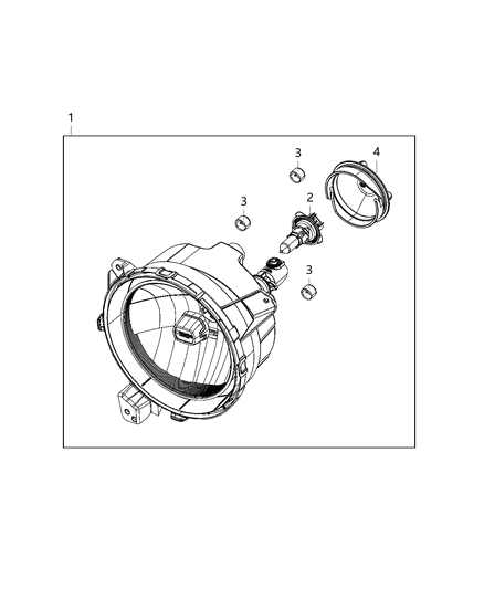 2021 Jeep Gladiator Parts, Headlamp Service Diagram 3