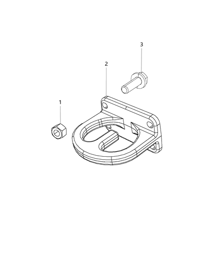 2017 Ram 3500 Tow Hooks, Front Diagram