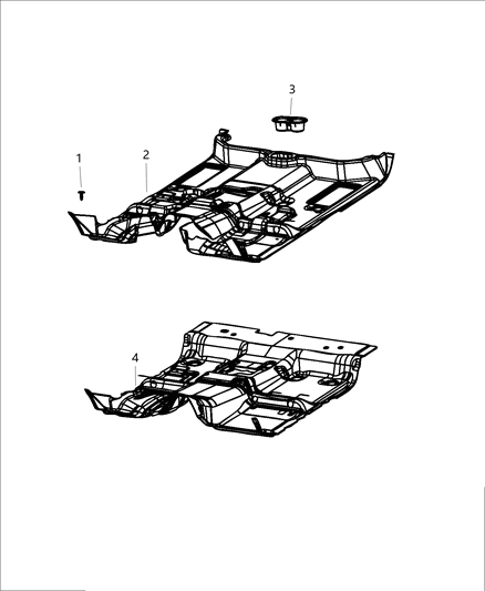 2020 Ram 3500 Front Floor Diagram for 6QN40RN8AG