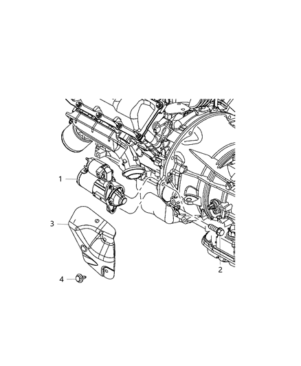 2016 Ram 3500 Starter & Related Parts Diagram 1