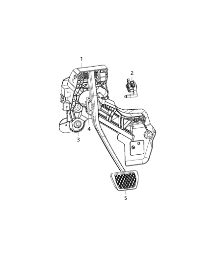 2021 Jeep Gladiator Pedal, Brake Diagram