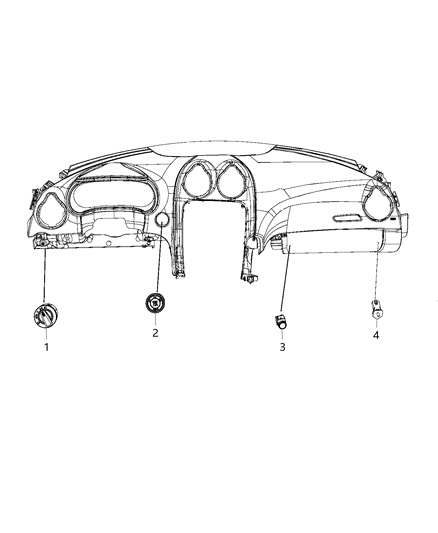 2015 Dodge Viper Switches - Instrument Panel Diagram