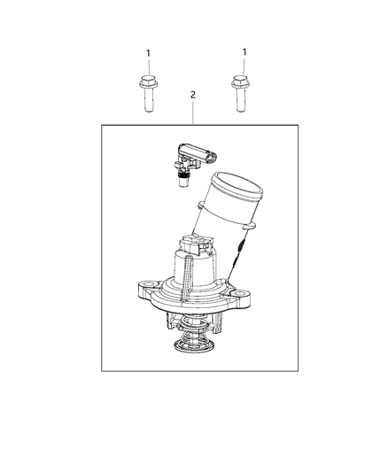 2020 Ram 5500 Thermostat & Related Parts Diagram 1