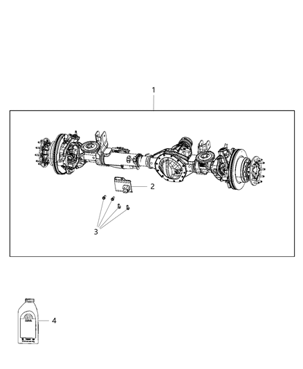 2020 Ram 5500 Axle Assembly, Front Diagram 2