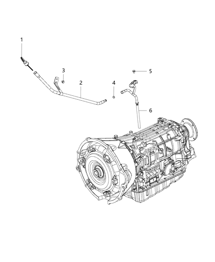 2020 Ram 5500 Oil Filler Tube & Related Parts Diagram 1