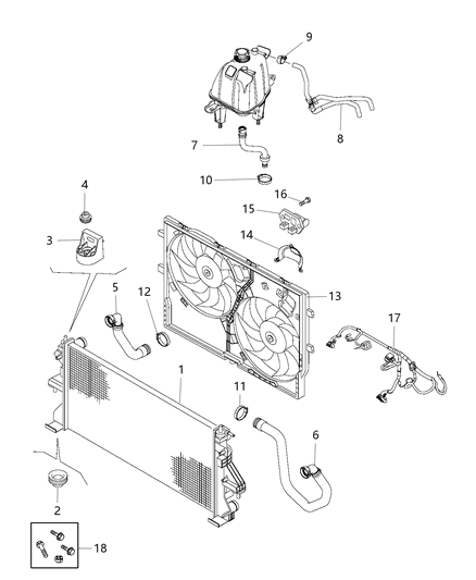 2020 Ram ProMaster 3500 Radiator And Related Parts Diagram