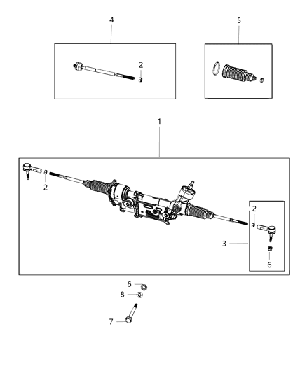 2021 Ram 1500 Rack And PINION Diagram for 68507995AA