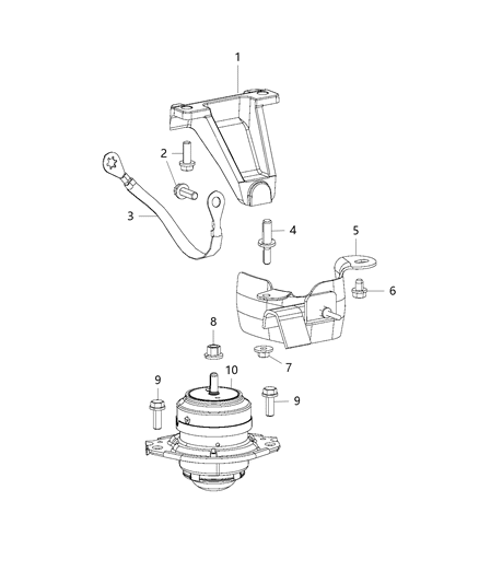 2016 Dodge Viper Engine Mounting Right Side Diagram
