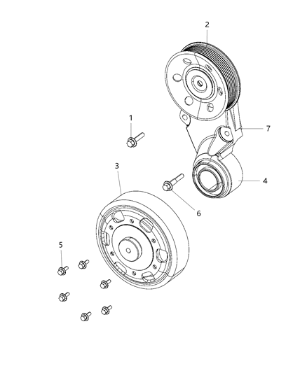 2020 Ram 5500 Pulley & Related Parts Diagram 2