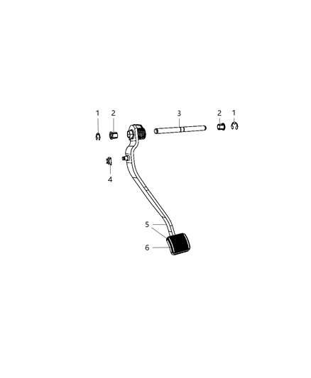 52060413AC - Genuine Mopar Pedal-Clutch