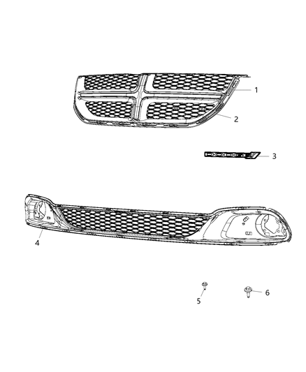 2020 Dodge Grand Caravan Grille Diagram