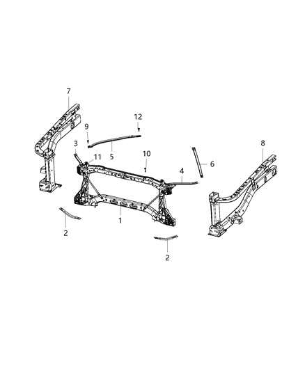 2019 Ram 3500 Radiator Support Diagram