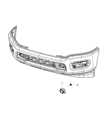 2020 Ram 3500 Lamps, Fog Diagram 1