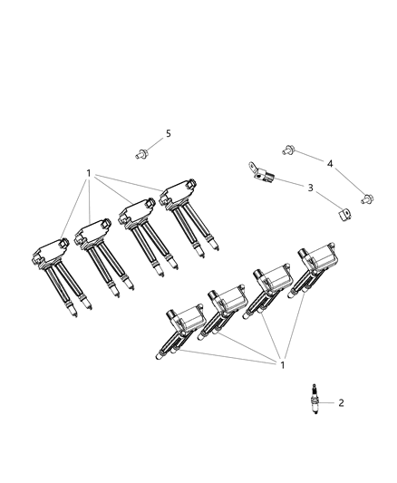 2020 Ram 5500 Spark Plugs, Ignition Wires, Ignition Coil And Capacitors Diagram