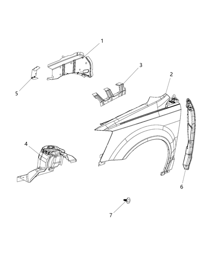 2020 Dodge Grand Caravan Front Fender Diagram