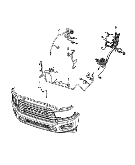 2020 Ram 2500 Front End Module Diagram for 52112328AE