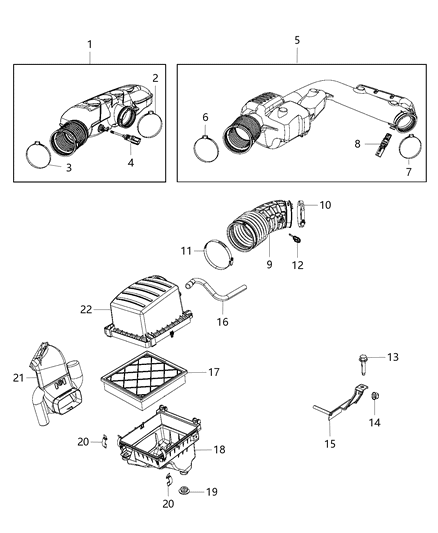 2021 Dodge Durango Air Cleaner Diagram 1