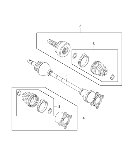 2020 Jeep Renegade Shafts, Axle Diagram 2